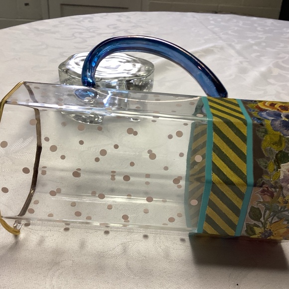 Mackenzie-Childs Circus Garland 48 oz Tall Pitcher BLUE HANDLEππππππ - Picture 2 of 9
